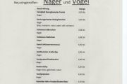 Stockliste Nager und Vögel 7.2.2026